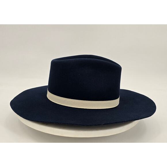 Rocking C by Cavender’s Boho Western‎ Navy Wool Felt Fedora main image 6